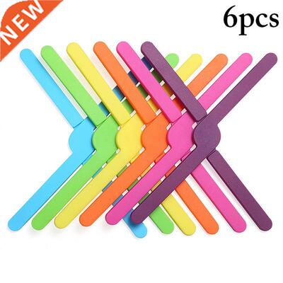 6pcs Foldable Silicone Mat Tableware Heat Insulating Adjusta