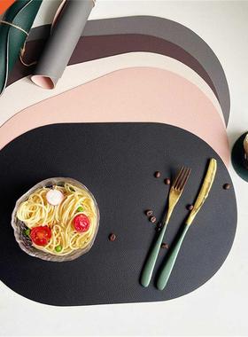 Washable Leather Table Placemats Oilproof Anti-slip Table