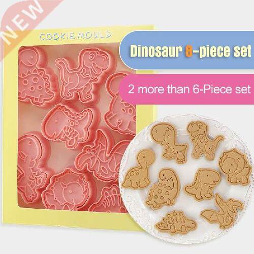 8pcs/set  Dinosaur Shape Cookie Cutters Cartoon Biscuit
