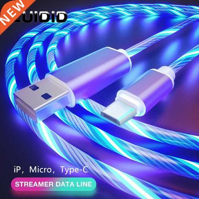 2022 Glowing Cable Mobile Phone Charging Cables LED light Mi