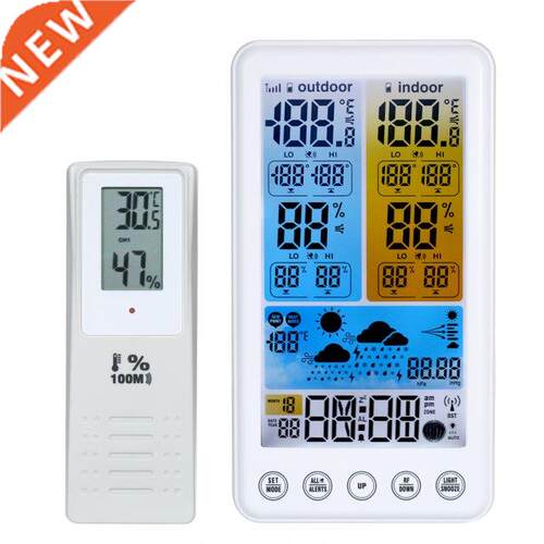 LCD Indoor Outdoor Wireless RCC Weather Station Weather Fore