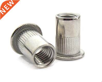 50PCS M8 Stainless steel pull rivet nut/flat column grain pu