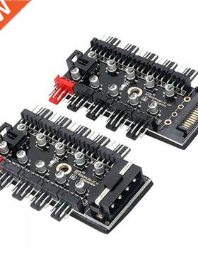PC 1 to 10 4Pin PWM Cooling Fans HUB Cooler Speed Controller