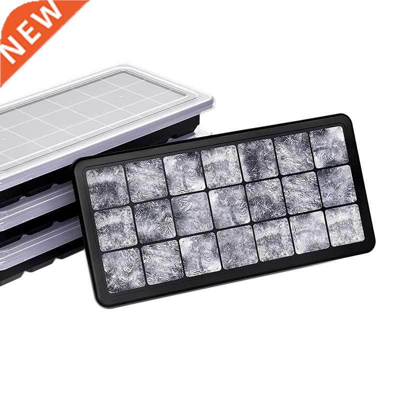 Ice Square Trays Set Of 4, Silicone Ice Maker For Whiskey图片