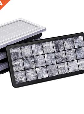 Ice Square Trays Set Of 4, Silicone Ice Maker For Whiskey