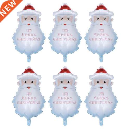6pcs Santa Claus Aluminum Film Balloon Christmas Party