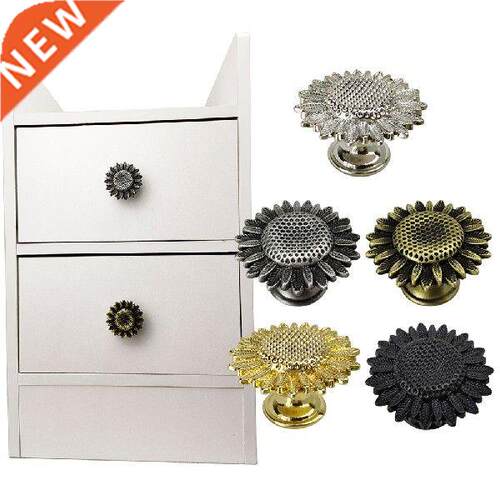 1x Sunflower Shape Zinc Alloy Furniture Handle Door