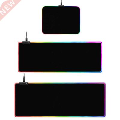 RGB Glow Luminous Desk Mousepad Non-Slip Wired USB Gaming Of