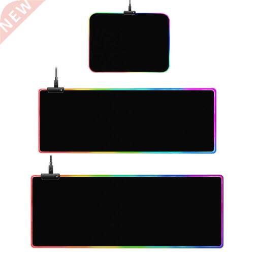 RGB Glow Luminous Desk Mousepad Non-Slip Wired USB Gaming Of