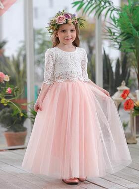 Spring Summer Set Clothing for Girls Half Sleeve Lace Top+Ch