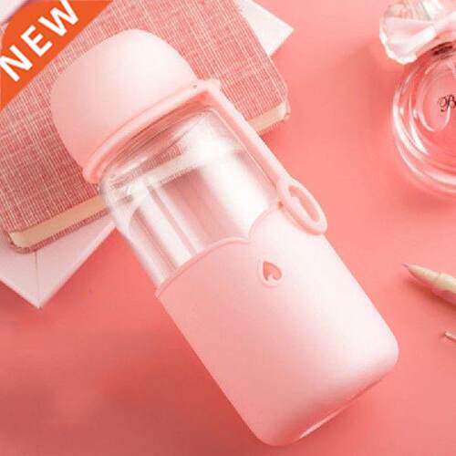 Large Capacity Portable Glass Water Cup Cute Big Belly Cup