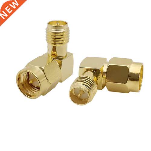 1Pcs RF Coaxial Right Angle SMA Adapter Male to RP-SMA Femal