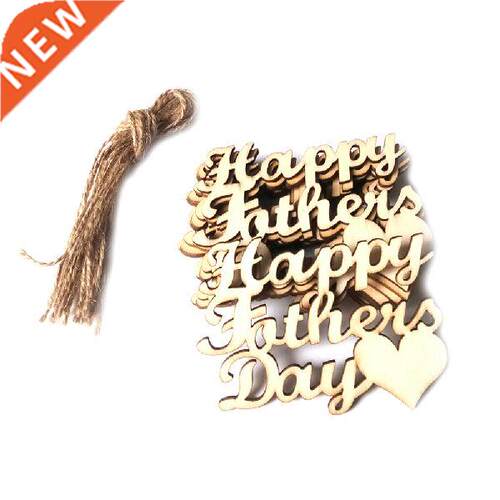 10pcs  Decor Wood Love Hollow Happy Fathers Day Hanging