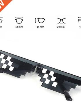 1PCs Mosaic 8 Bit Thug Life Sunglasses Pixelated Men Women P