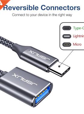 USB C Adapter OTG Type C Cable Male to USB A 3.0 Female Thun
