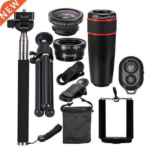 12X Zoom Telephoto Lens Phone Telescope Clip Lens Kit lueto