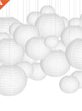 Chinese Paper Ball Lampion Hanging White Wedding Decoration