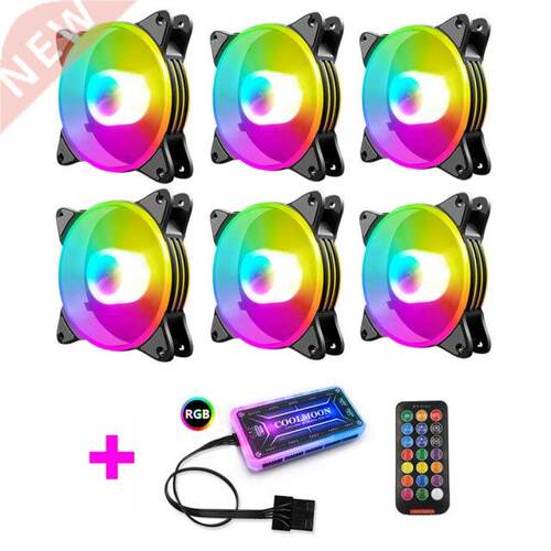 Coolmoon 120mm Cooling Fan PC Computer Case RGB Fan with Con