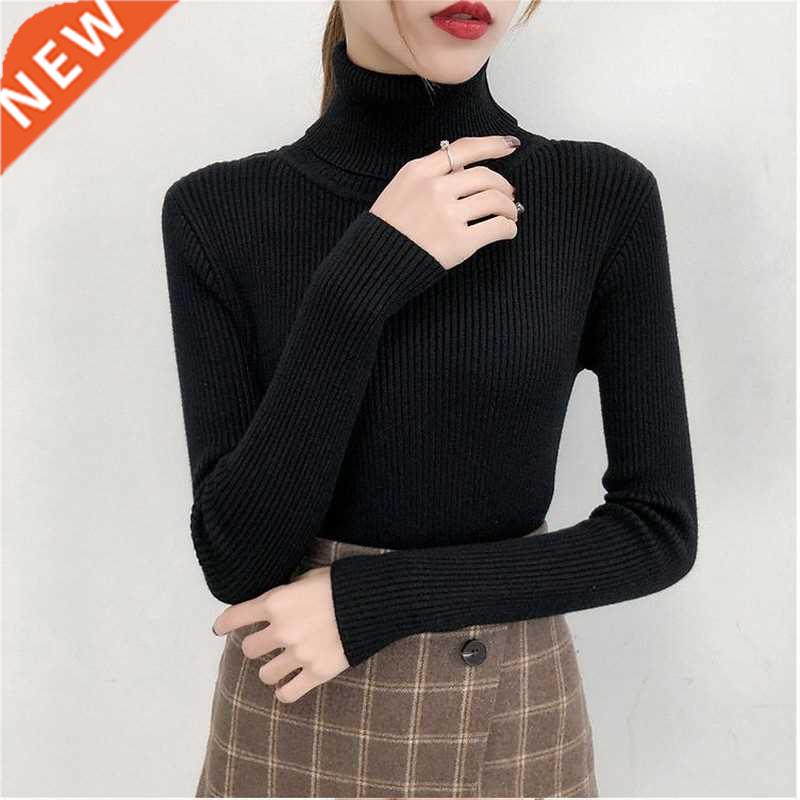 Bonjean Autumn Winter Knitted Jumper Tops turtleneck Pullove