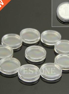 10Pcs 18mm Applied Clear Round Cases Coin Storage Capsules H