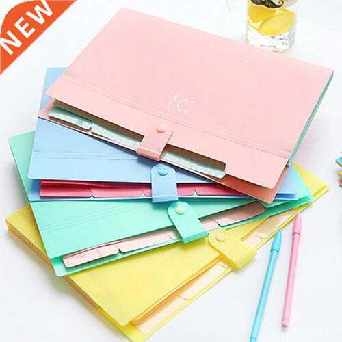 Colorful Folder with Tag A4 File Document Bag Pocket Folder