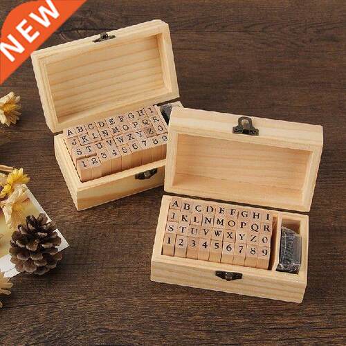 Self Inking Number Letter Stamp School Stationery Wood