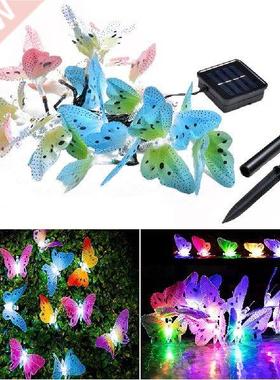 4.9M 20 LED Optic Butterfly Solar String Lights Christmas