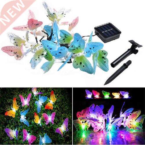 4.9M 20 LED Optic Butterfly Solar String Lights Christmas