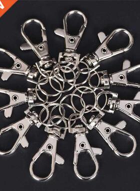 10pcs Key Chain Ring Metal Swivel Lobster Clasp Clips Key Ho
