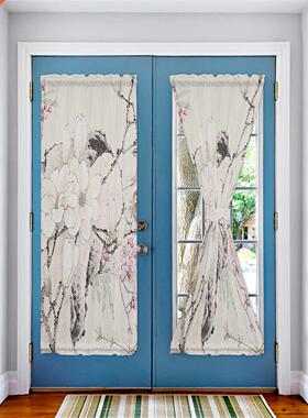 Chinese Style Flower Brid Modern Curtains for Living Room