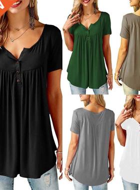 Casual 2021 Summer Women Loose T-Shirt Short Sleeve Tops Lad