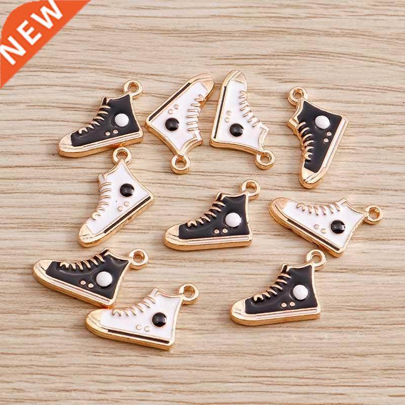 10pcs 14*11mm Enamel Gym Sports Shoes Charms Pendants for Br