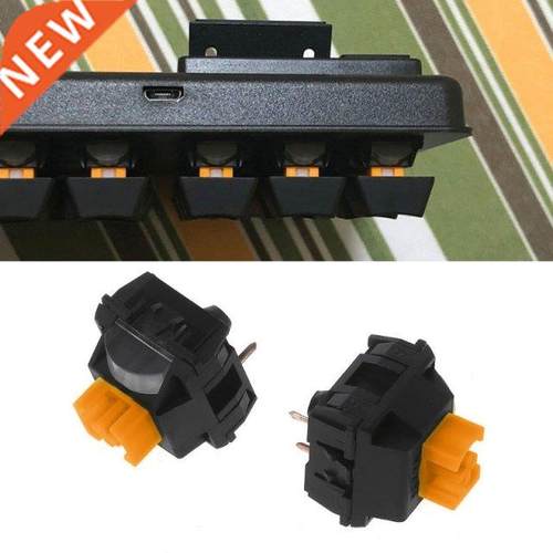 2 Pcs Dust-proof Orange Keyboard Switches for Mechanical Gam