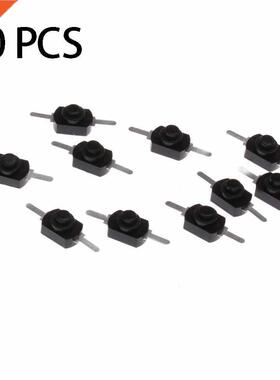 10Pcs 1A 30V DC 250V Black Latching On Off Mini Torch Push B
