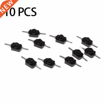 10Pcs 1A 30V DC 250V Black Latching On Off Mini Torch Push B