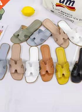 41size beach slippers women fashion flat sandals summer plus