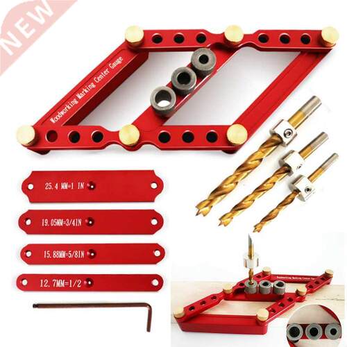 3-in-1 Center Drill Puncher Scriber Round Dowel Puncher Jig