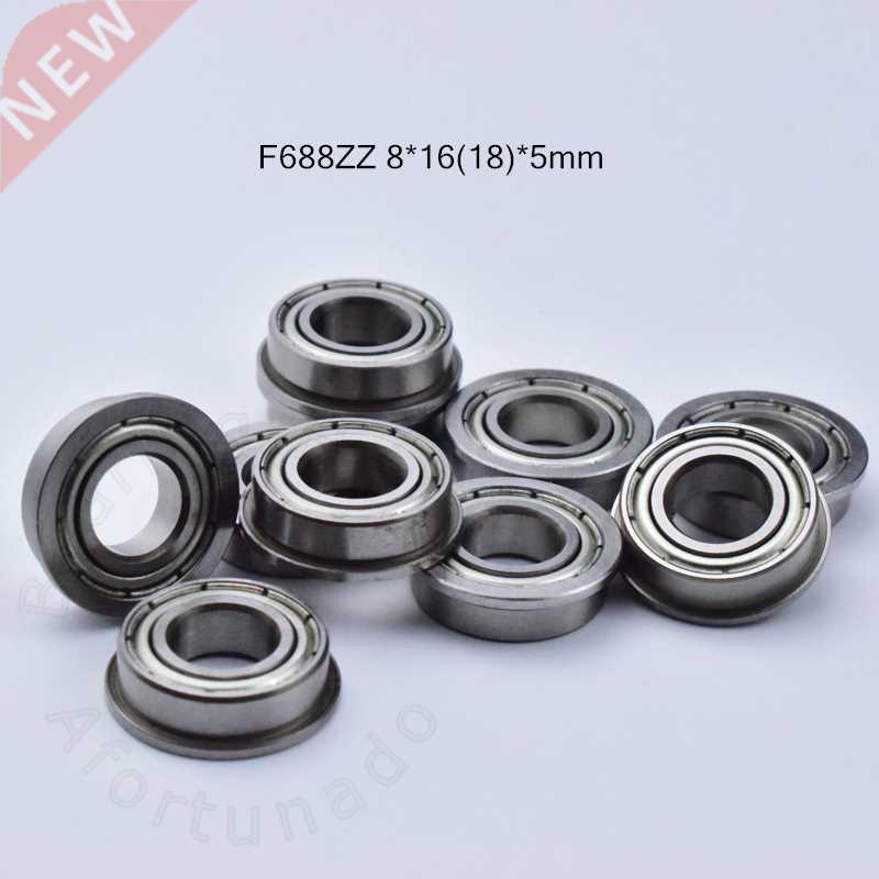 Flange 10pcs F688ZZ 8*16(18)*5mm Free shipping chrome steel
