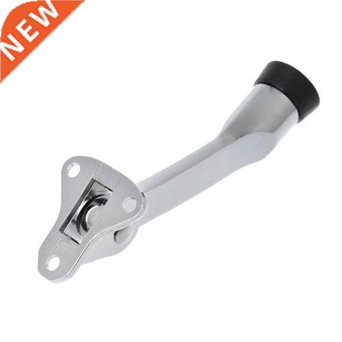 Znc Alloy Satn Lever Door Stopper wth Rubber Feet Mounted