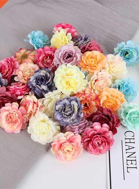 10/20Pcs 5cm Silk Flower Head Burgundy Flowers Bulk Hydrange