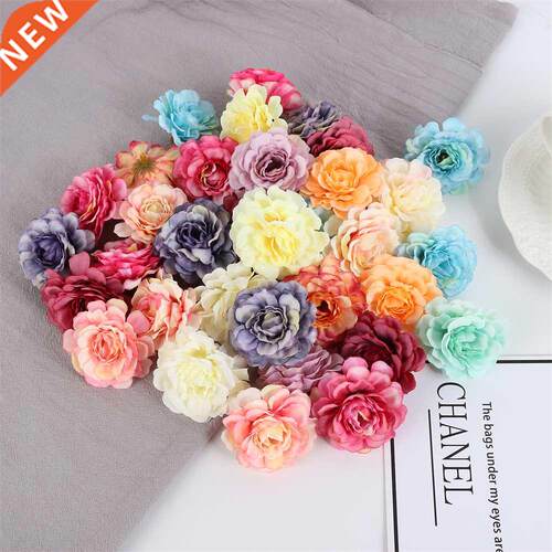 10/20Pcs 5cm Silk Flower Head Burgundy Flowers Bulk Hydrange