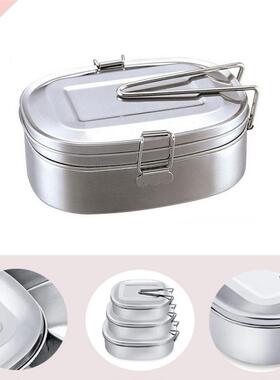 Double Layers Bento Lunch Box Student Stainless Steel Food S