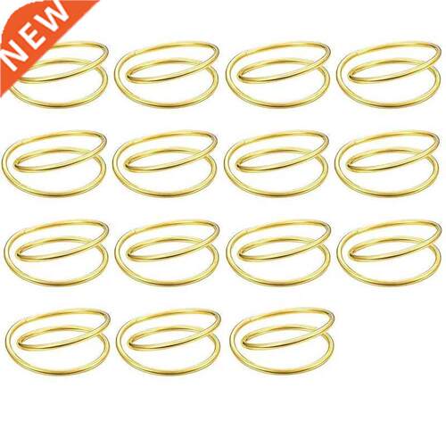 15 Pieces Gold Napkin Rings Metal Spiral Napkin Rings uckle