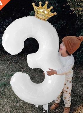 40inch Gold Rose Gold Crown Number Foil Balloon 1st 3st Birt