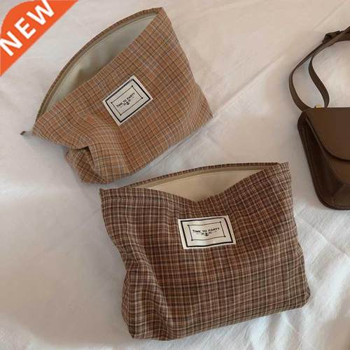 Youda Womem's Retro Warm Coffee Color Fine Checkered Handbag