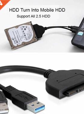 USB 3.0 Male To SATA 22Pin Female Cable Adapter for 2.5