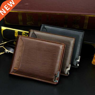 New Men's Short Wallet Multifunction Fashion Iron Credit Car
