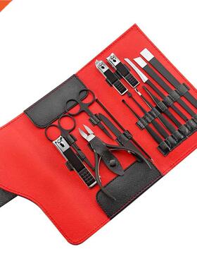 15pcs Portable Nail Clippers Pedicure Set Travel Hygiene Kit