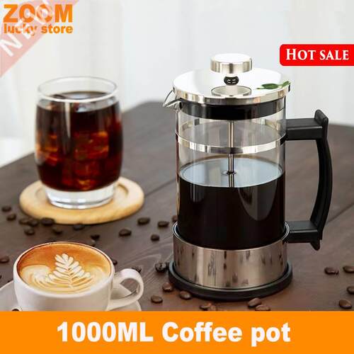 1000ML Household coffee French Press pot Coffee glass cup