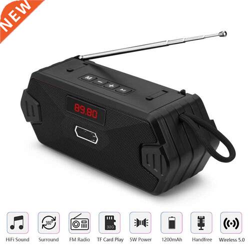 Portable Wireless Speaker Bluetooth-compatible Column Bass